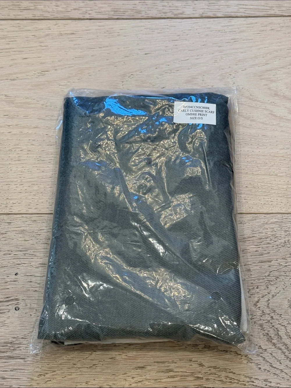 CUSHNIE Grey Horizon Scarf in Ombré Print NWT